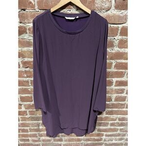 Soft Surroundings Purple Womens Dress Plus Size 1X